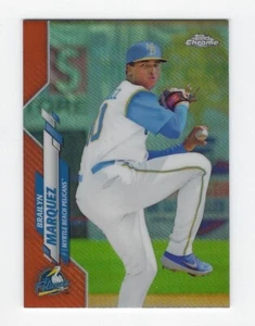 2020 Topps Pro Debut Chrome #PDC-24 Brailyn Marquez Orange Refractor #'d 08/25 - Photo 1/2