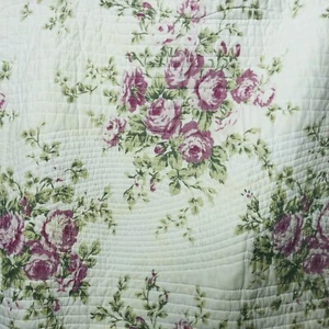 LAURA ASHLEY LIFESTYLE Pillow Sham Shabby Striped Floral Cottage Farm Country - Picture 1 of 7