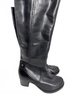Bota de montar Dansko alta para mujer talla EURO 40/US 9 cuero negro cremallera lateral - Imagen 1 de 5