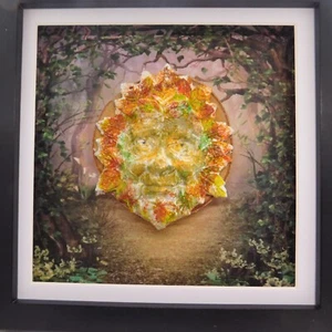 Hand made Pagan God / Green Man framed plaque - Picture 1 of 1