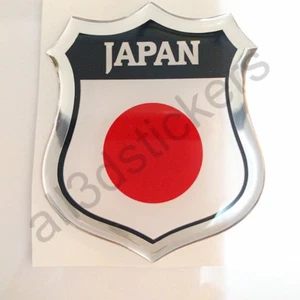 Pegatina Emblema de Japón 3D Resina Cúpula Gel Bandera de Japón Vinilo Calcomanía Coche Laptop - Imagen 1 de 3