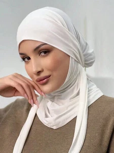 Ninja Hijab Cap Women Tied Turban Hair Loss Hat Muslim Hijab Head Wrap Cap Cover - Picture 1 of 23