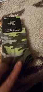 Beverly Hills Polo Club Kids Fashion Low Cut  3 Pairs Socks  Shoe Size  7-2 - Picture 1 of 2