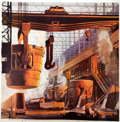 Anuncio impreso de revista Republic Steel Mill Corporation Industry Vintage 1934 Foto 1 de 4