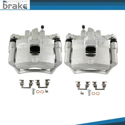 2Pcs Front Disc Brake Calipers w/Bracket For 1998-2002 Chevrolet Prizm L4 1.8L - Image 1 of 4