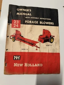 Sopladores de forraje New Holland modelo 23 y 24 instrucciones de montaje manual del propietario  - Imagen 1 de 4