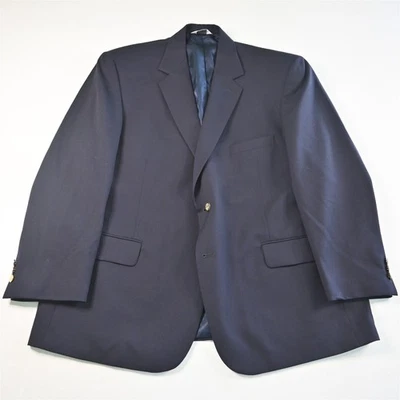 Jaqueta blazer Joseph Feiss 46S azul marinho 100% lã ouro botão casaco esportivo - Imagem 1 de 4