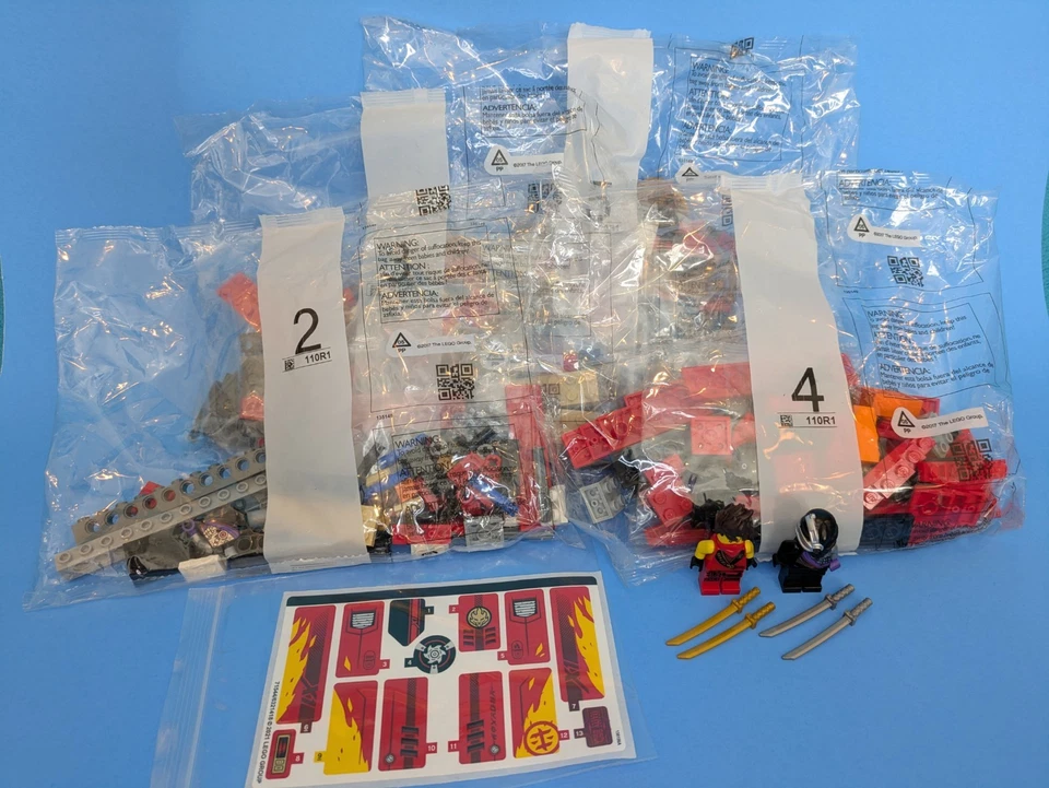 Lego Ninjago: X-1 Ninja Charger - Set 7173 - Missing Bag 1 - New Stickers - READ - Image 1 of 4
