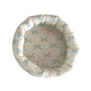 Adorable Round Storage Basket with Bowknot Detail for Small Item and Home Decors - Picture 1 of 8