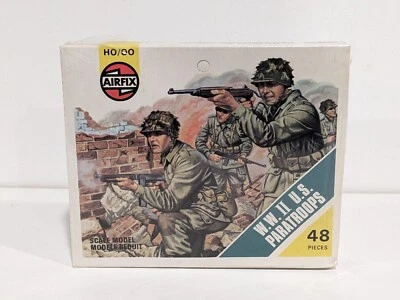 Airfix WWII U.S. Paratroops 48 Pieces Box 1751-4 S51 1/72 HO/OO (K) Foto 1 de 4