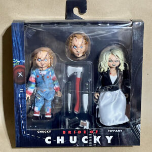 NECA Bride of Chucky Chucky & Tiffany 8" Scale Clothed Figure 2-Pack - NEW