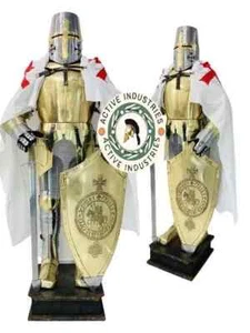 Medieval Full Body Armor Knight Wearable Templar Armor Costume Halloween Gift - Picture 1 of 5