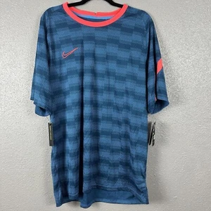 NUEVO CON ETIQUETAS Nike Hombres Dri-Fit Fútbol Camisa XXL 2XL Azul Naranja Estampado Geométrico - Imagen 1 de 18