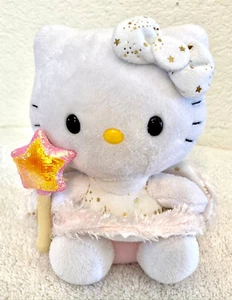 Neu ohne Etikett Ty Beanie Baby HELLO KITTY goldener Engel mit Sternstab Plüschtier Kuscheltier - Bild 1 von 11