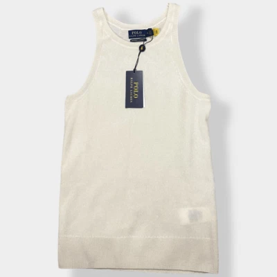 Polo Ralph Lauren Mujer Cachemira Sin Mangas Camiseta sin Mangas Suéter Talla Mediana Nuevo Foto 1 de 4