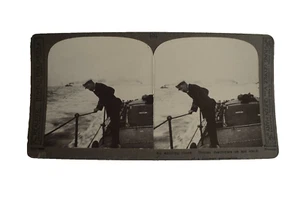 Primera Guerra Mundial Stereoview DESTRUCTOR BRITÁNICO PERSIGUIENDO SUBMARINO ALEMÁN C1918 Fotografía 3D - Imagen 1 de 4