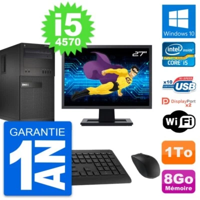 PC tour DELL XE2 MT Bildschirm 27 " Intel i5-4570 RAM 8Go Scheibe 1To Windows 10 - Bild 1 von 4
