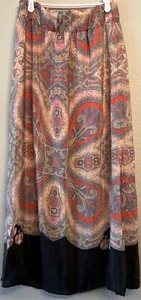 Anthropologie Vanessa Virginia Women Paisley Silk Maxi Skirt.Boho, size medium - Picture 1 of 8