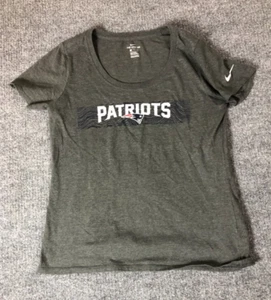NFL Patriots Nike Tee Shirt Womens Small Gray Pullover Football - Picture 1 of 7