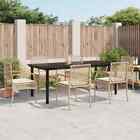 Garden Dining Set 7 Piece With Cushions Outdoor Chair Beige Poly Rattan Vidaxl