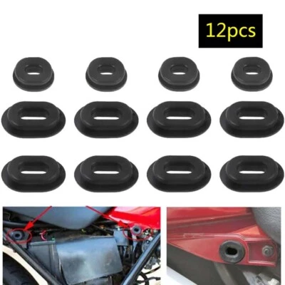 12x Motorcycle Rubber Grommets Gasket Side Cover Goldwing Bolts for Honda Suzuki - Image 1 of 4