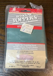Vintage Graber Window Toppers Valence Treatments 28”-48” Juniper NOS New - Picture 1 of 5