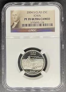 2004-S Clad Proof Iowa Quarter NGC PF-70 UCAM, Buy 3 Items, Get $5 Off! - Picture 1 of 2