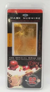 NEW Fleer Mark McGwire The Official 62nd HR 23kt Gold Commemorative Card  - Picture 1 of 4