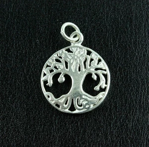 Albero Vita Rimorchio Vero 925 Argento Della Energie Unisex Regalo Cuscini Yoga - Foto 1 di 4