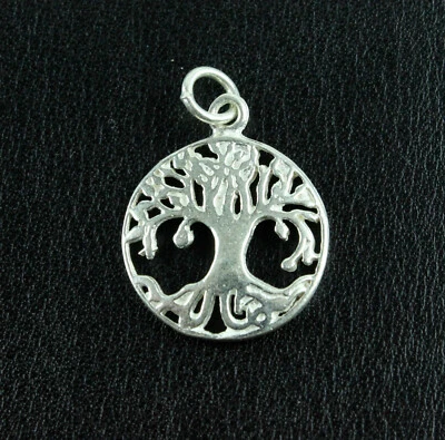 Albero Vita Rimorchio Vero 925 Argento Della Energie Unisex Regalo Cuscini Yoga - Immagine 1 di 4
