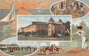 Long Beach Sanitarium Health Resort Multi Views Long Beach, CA Vtg Postcard - Picture 1 of 2