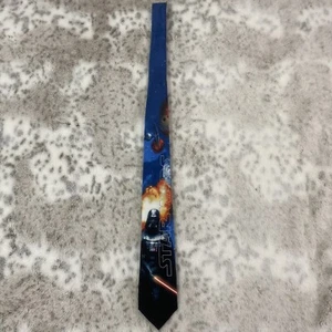 Star Wars Lucasfilm Ltd Men’s Tie Novelty Darth Vader Space Disney Blue Red - Picture 1 of 8