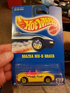HEISSE RÄDER: Mazda MX-5 Miata, gelb (1991) ältere blaue Karte #172 - Bild 1 von 8