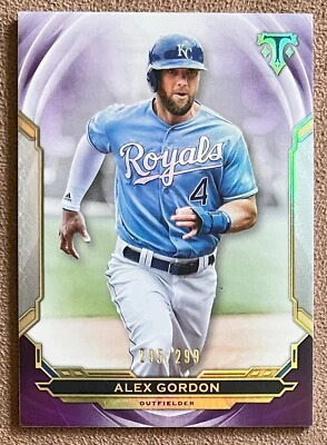 Alex Gordon 2019 Topps Triple Threads Amethyst #6 /299 Royals Numbered Parallel - Image 1 of 2