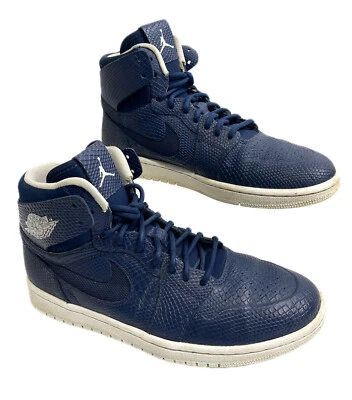 Nike Air Jordan 1 Nouveau Retro Alto Azul Marino Piel de Serpiente 819176-407 Talla 8- AUTÉNTICAS Foto 1 de 4