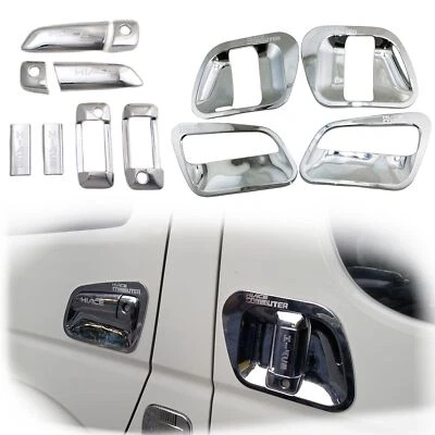 Cubiertas de manija de puerta de coche + cubiertas de cuenco de puerta moldura para Toyota Hiace Commuter 08-18 Foto 1 de 4