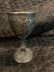 Franklin Mint 1989 Excalibur Goblet King Arthur Fine Pewter - Picture 1 of 3