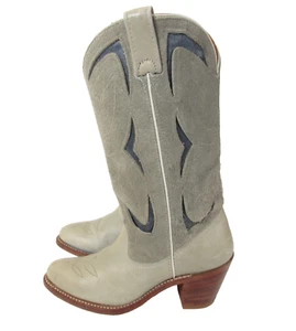 Botas de Vaquero Western Doble H De Colección para Mujer 6 B Cuero Gris/Azul - Imagen 1 de 14