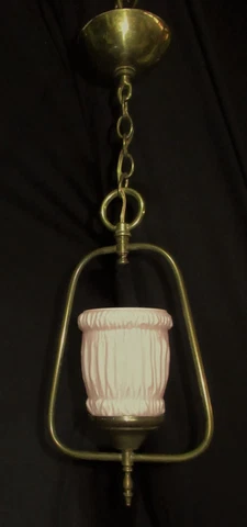 VTG EDWARDIAN ART CRAFT BRASS FROM ENGLAND CHANDELIER FIXTURE 20's Cover