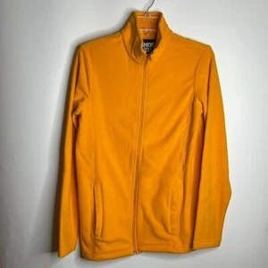 NWT Lands End Womens Full Zip Fleece Jacket Yellow S SMALL TALL New With Tags - Picture 1 of 10