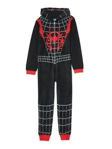 Marvel Spider-Man Costume Hooded Sleeper Blanket Pajama Boy Size 4/5 6/7 8 - Picture 1 of 2