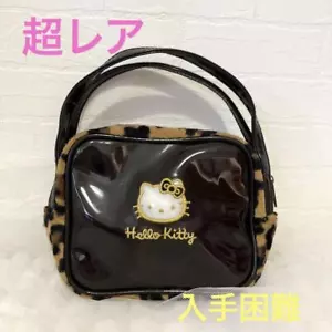 Borsa piccola Sanrio Hello Kitty smaltata leopardata retrò rara vintage Y2K Giappone - Foto 1 di 2
