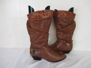 Dingo Brown Leather Fashion Cowboy Boots Womens Size 8.5 M Style 8121 USA - Picture 1 of 8