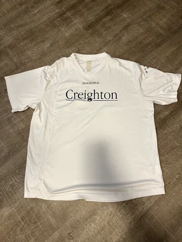 Creighton by Diadora T Shirt L White Adult Size Large Short Sleeve Shirt Cover