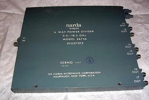 Narda Model 26736 6 WAY Power Divider 0.5-18 GHz - Picture 1 of 4