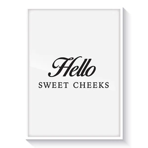 Bathroom Prints Minimalist Funny Wall Art Poster. Quality Toilet Home Hello - Picture 1 of 1