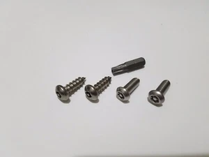 FRONT LEXUS SECURITY Anti Theft Auto License Plate Screws Stainless bolts OEM - Picture 1 of 5