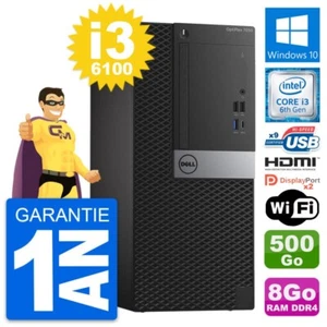 PC tour DELL OptiPlex 7050 i3-6100 RAM 8Go Scheibe 500Go HDMI Windows 10 Wifi - Bild 1 von 7