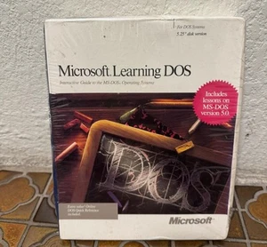 VTG 1988 Microsoft Learning DOS 5.25" Disc Version Interactive Software - Bild 1 von 2