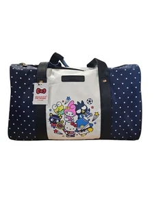 Hello Kitty And Friends White & Blue With Stars Duffel Bag Carryon Suitcase New - Picture 1 of 9